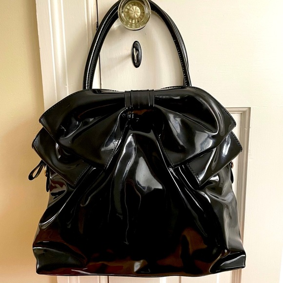 Valentino Handbags - Valentino patent leather black bag